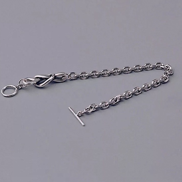 Sterling Silver Knot Minimalist Bracelet - Picture 6 of 6